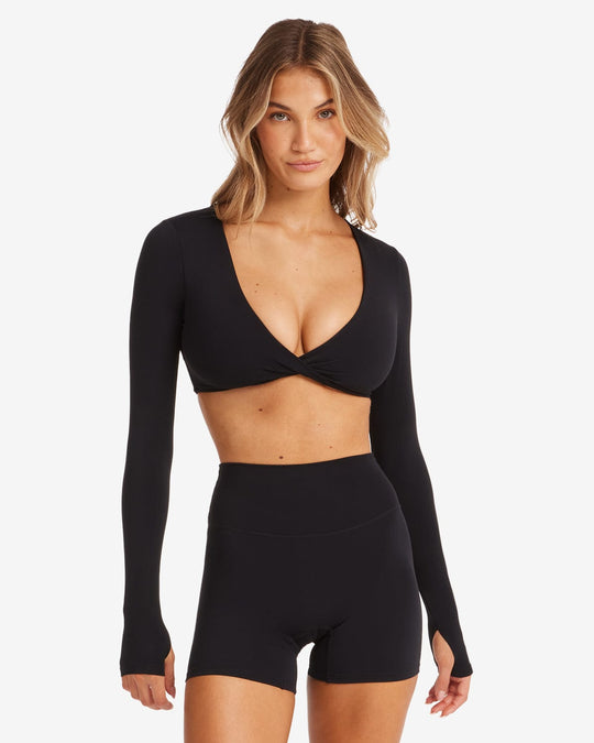 Fade Sierra Long Sleeve Crop | Black