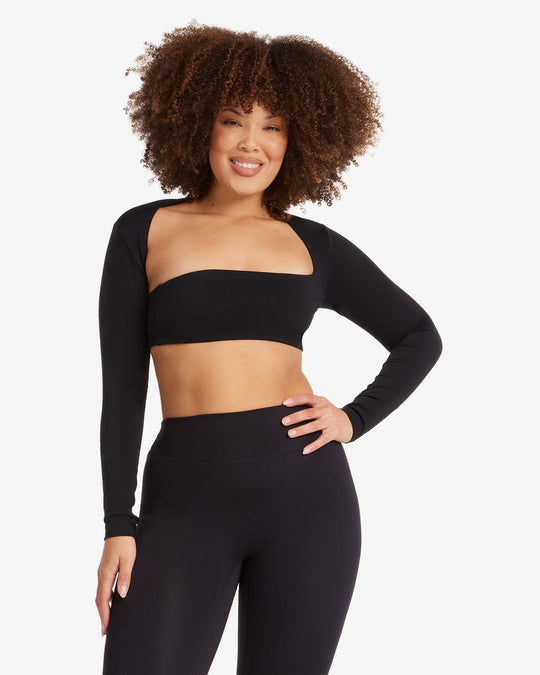 Fade Define Long Sleeve Crop | Carbon