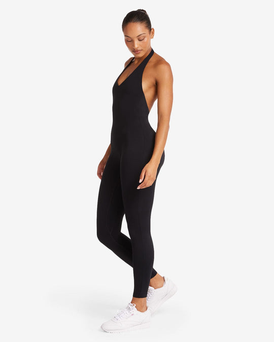 Fade Halter Dip Jumpsuit | Carbon