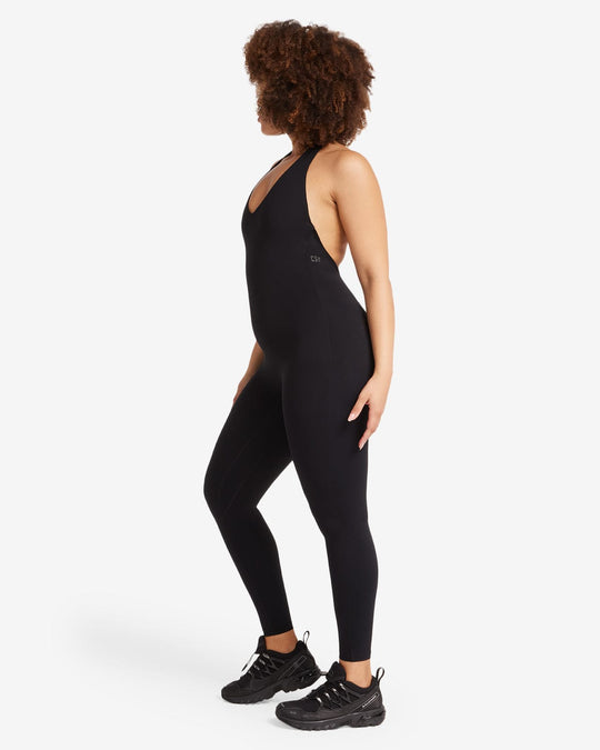 Fade Halter Dip Jumpsuit | Carbon