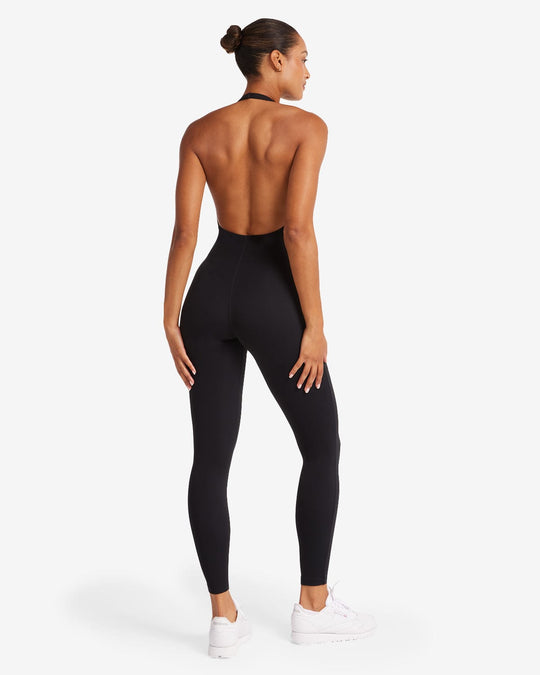 Fade Halter Dip Jumpsuit | Carbon