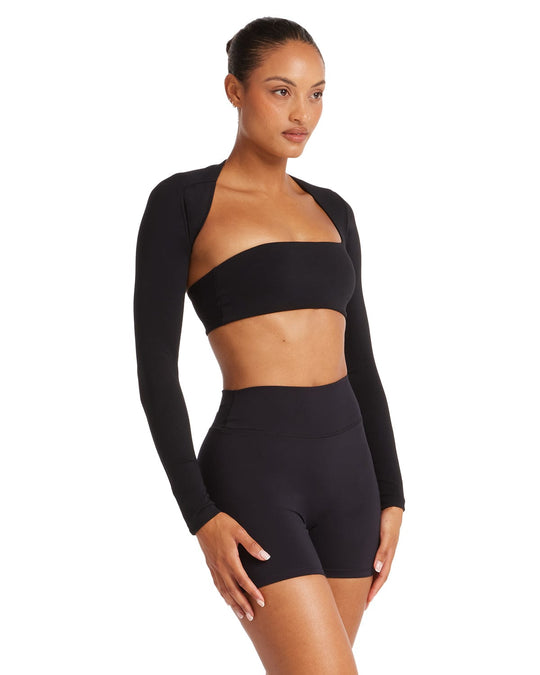 Fade Define Long Sleeve Crop | Carbon