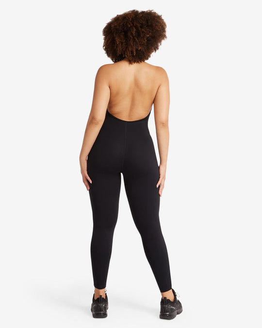 Fade Halter Dip Jumpsuit | Carbon