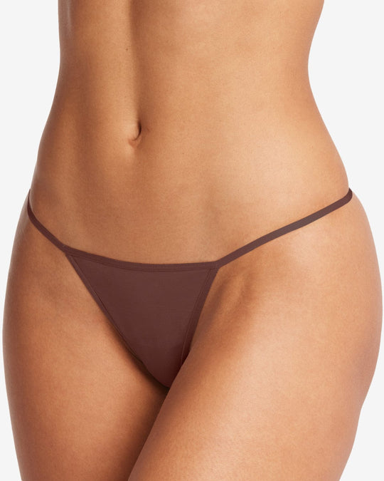 Seamless Bamboo T-String | Chocolate