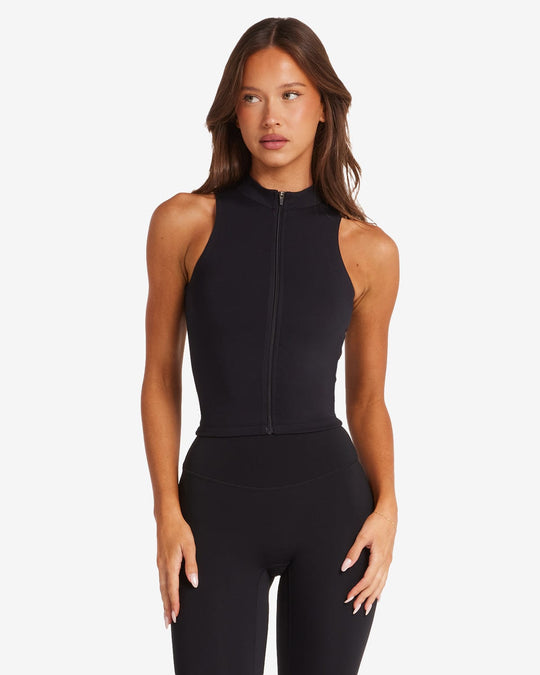 IM Serenity Active Zip Tank | Black