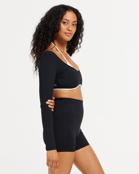 Serenity Capri Long Sleeve Crop | Two Tone