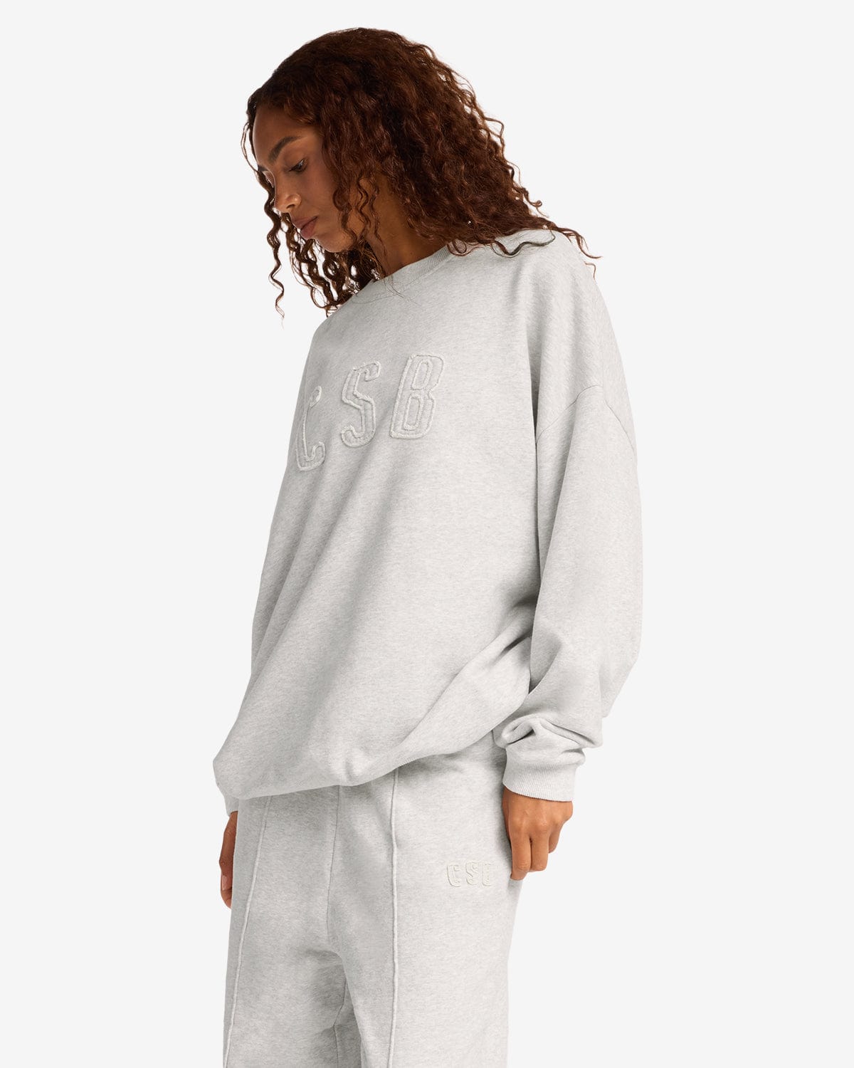 CSB Crewneck Jumper | Snow Marl