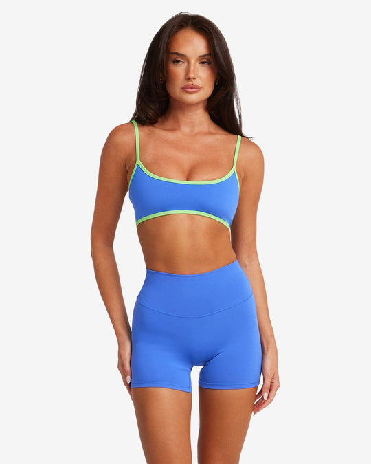 Serenity Ayla Crop | Royal/Lime