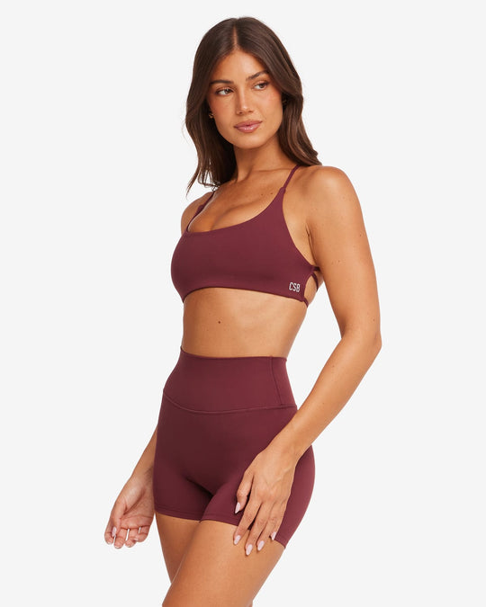 Activluxe Lexi Power Crop | Burgundy