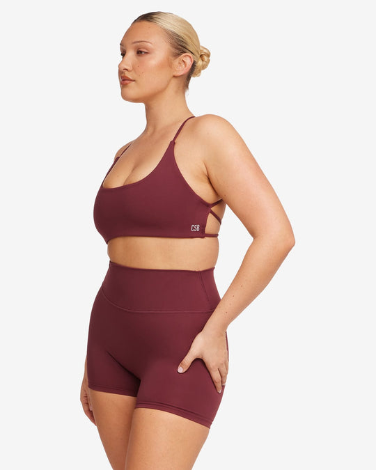 Activluxe Lexi Power Crop | Burgundy