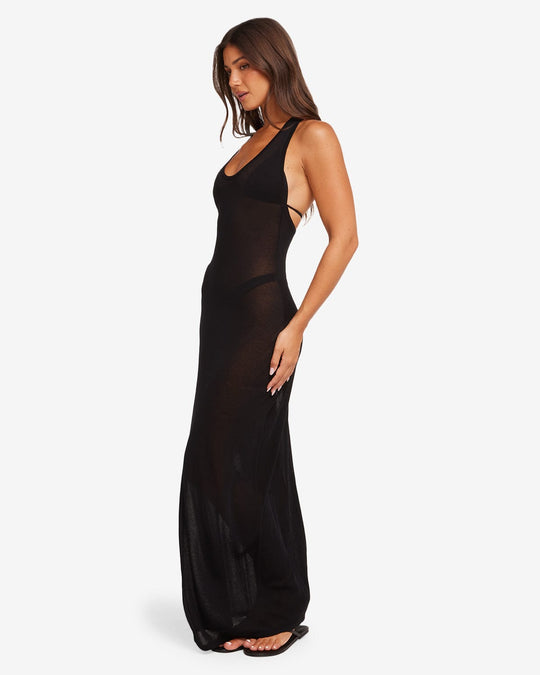 IM Racerback Slip Maxi Dress | Black