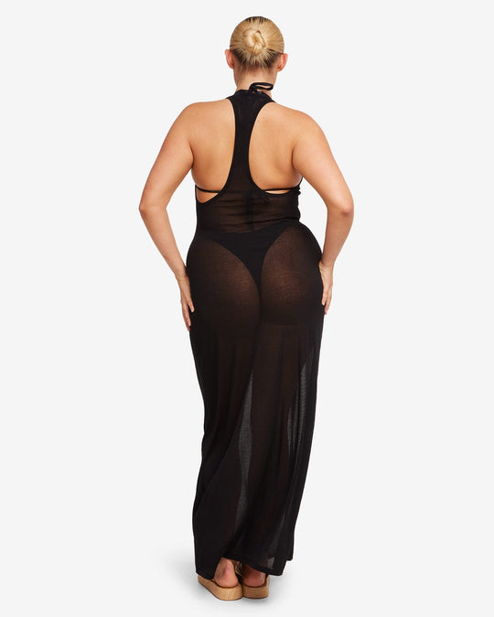 IM Racerback Slip Maxi Dress | Black