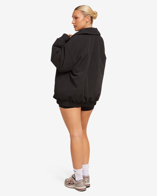 Oversized Bomber Jacket | Black