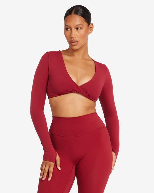 Fade Sierra Long Sleeve Crop | Cherry