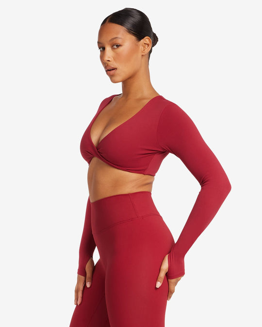 Fade Sierra Long Sleeve Crop | Cherry