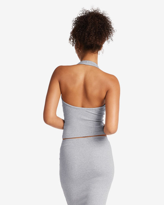 Rib Halter Tank | Cloud Marl