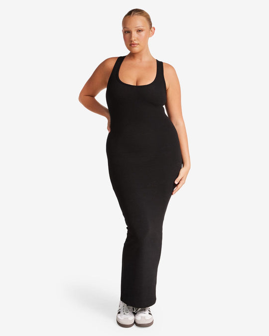 Racer Back Maxi Dress | Black