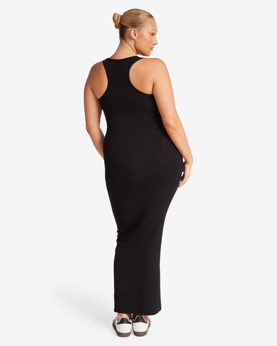 Racer Back Maxi Dress | Black