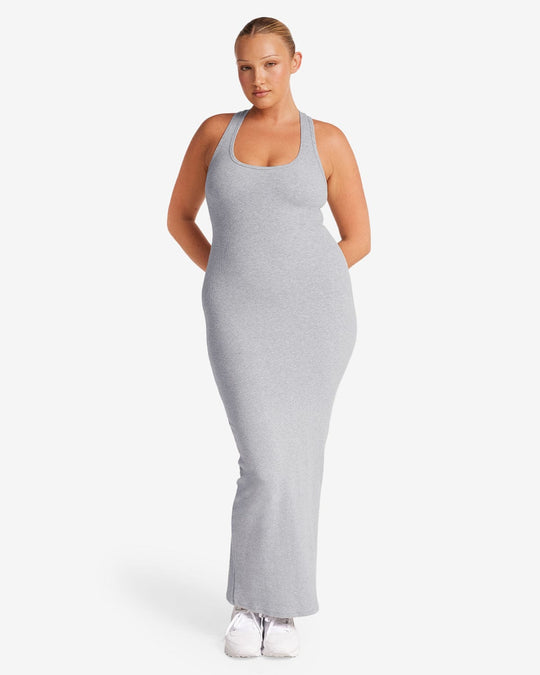 Racer Back Maxi Dress | Cloud Marl