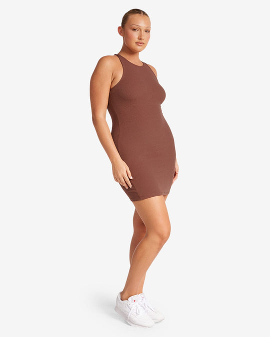 High Neck Mini Dress | Maple