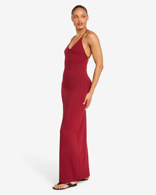 Scoop Neckline Maxi Dress | Cherry