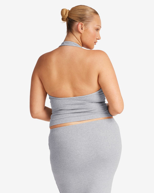 Rib Halter Tank | Cloud Marl