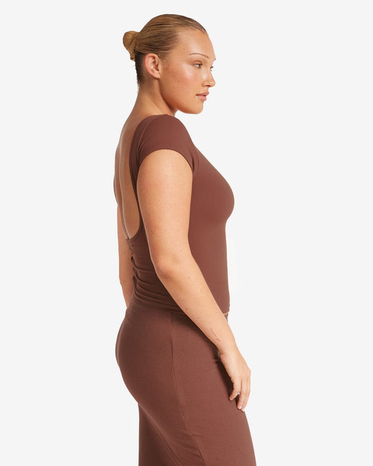 Open Back Tee | Maple