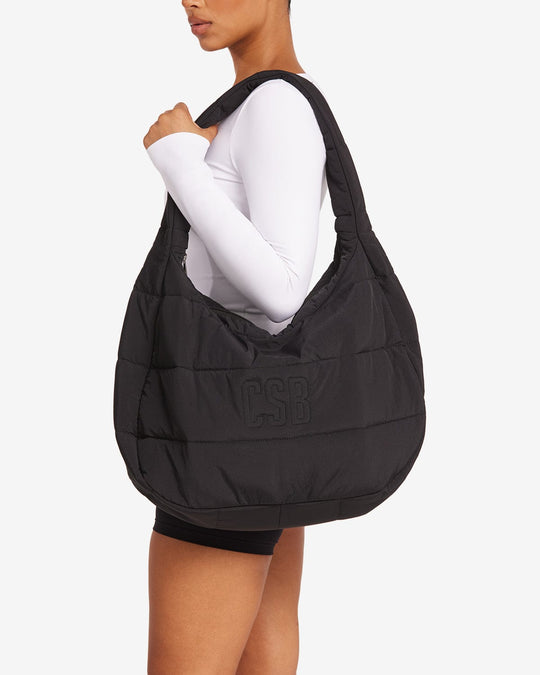 Crescent Puffer Bag | Black