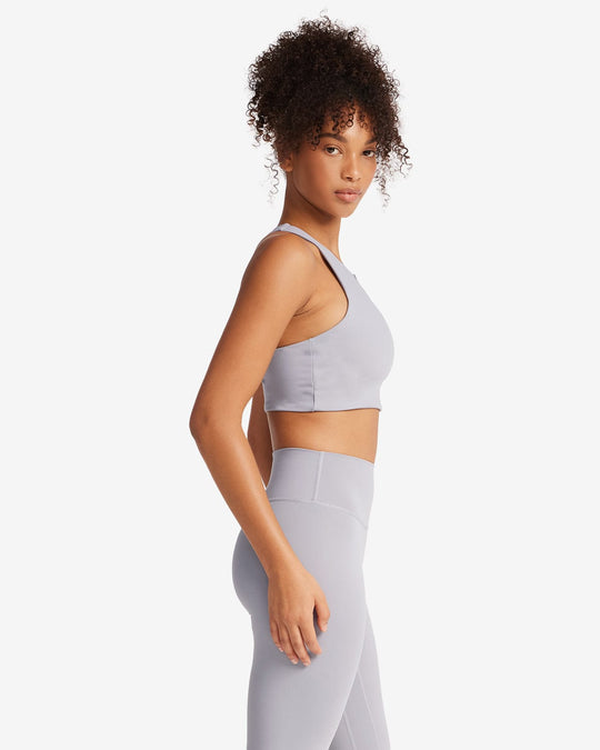 Activluxe Dawn Zip Crop | Cool Grey