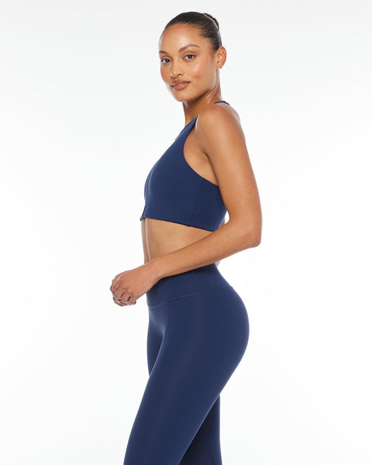 Activluxe Dawn Zip Crop | Navy