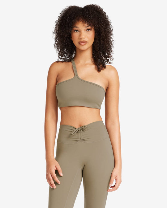 IM Serenity Strappy One Shoulder Crop | Vintage Khaki