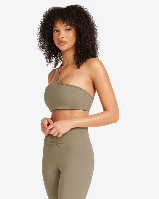 IM Serenity Strappy One Shoulder Crop | Vintage Khaki