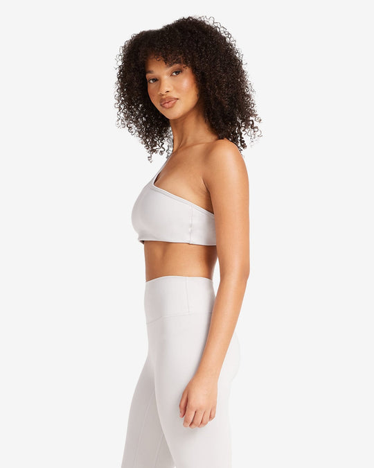 IM Serenity Strappy One Shoulder Crop | Light Grey