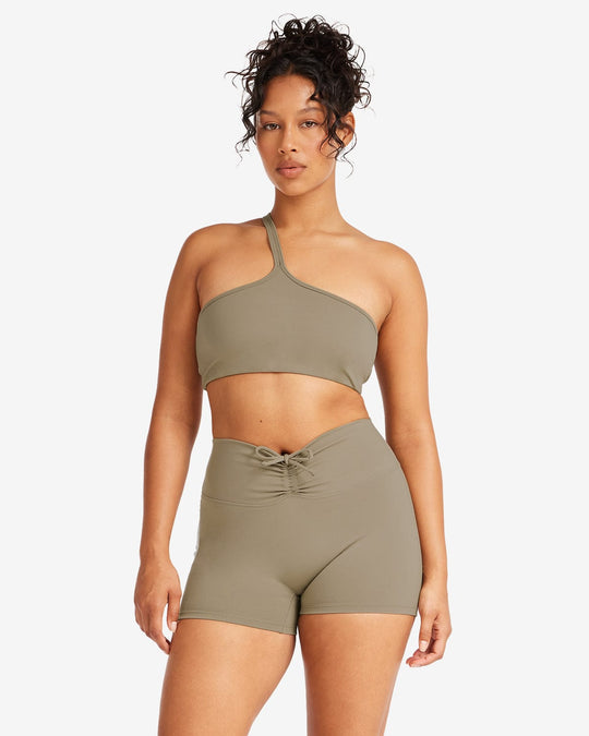 IM Serenity Strappy One Shoulder Crop | Vintage Khaki