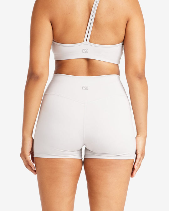 IM Serenity Drawstring Shorts 4" | Light Grey