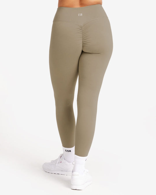 IM Serenity Drawstring Scrunch Leggings | Vintage Khaki