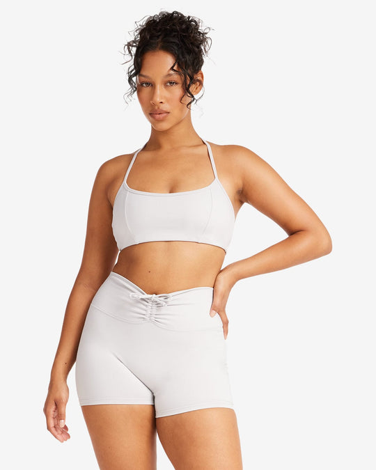 IM Serenity Contour Halter Crop | Light Grey