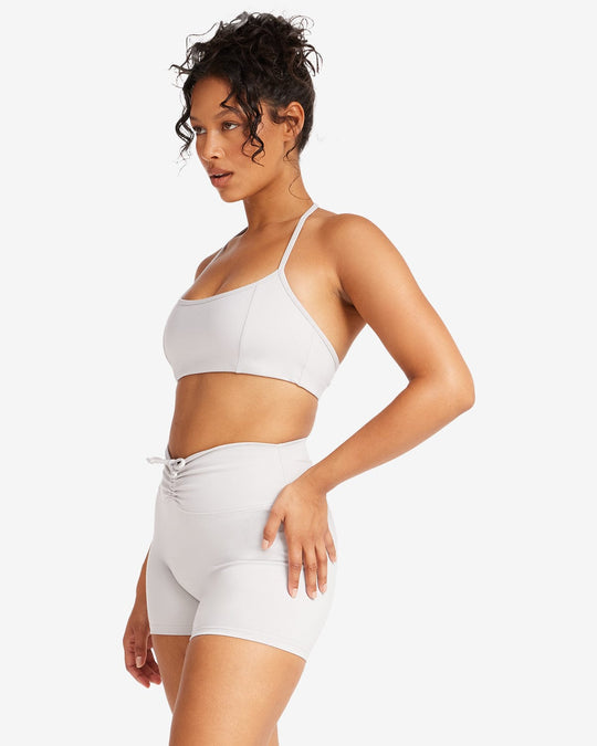 IM Serenity Contour Halter Crop | Light Grey