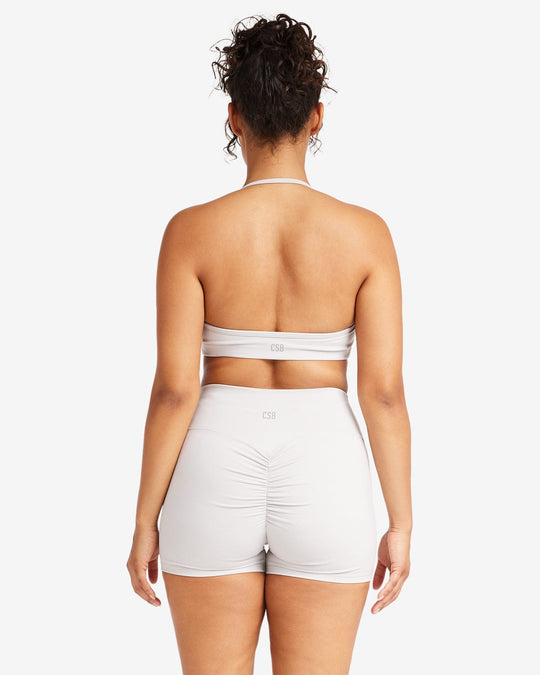 IM Serenity Contour Halter Crop | Light Grey