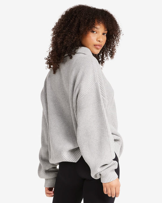 IM Oversized Knit Sweater | Grey Marl