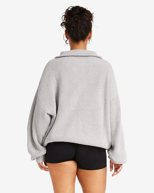 IM Oversized Knit Sweater | Grey Marl