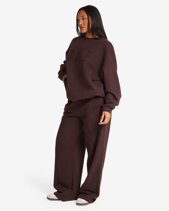 CSB Wide Leg Sweatpant | Espresso