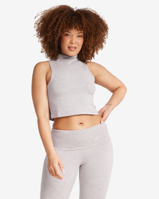 IM Turtle Neck Tank | Light Grey