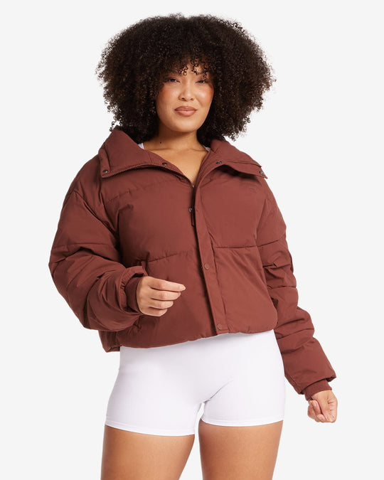 Cropped Puffer Jacket | Maple