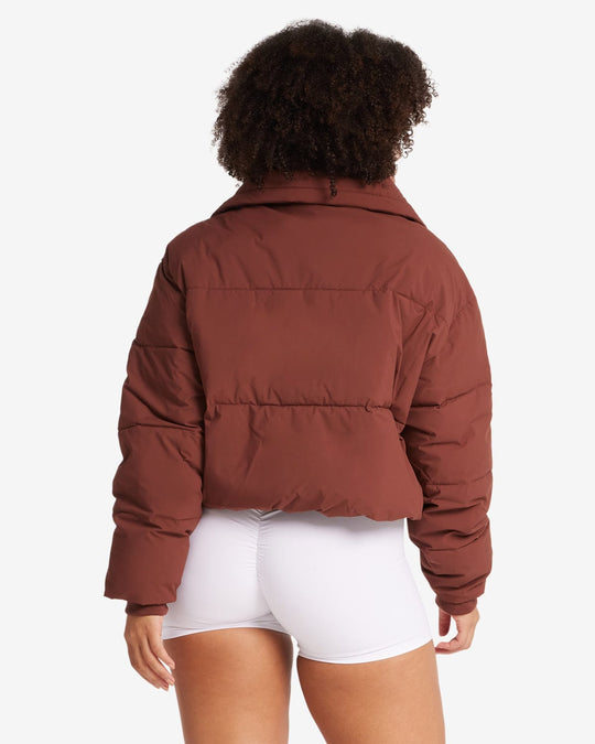 Cropped Puffer Jacket | Maple