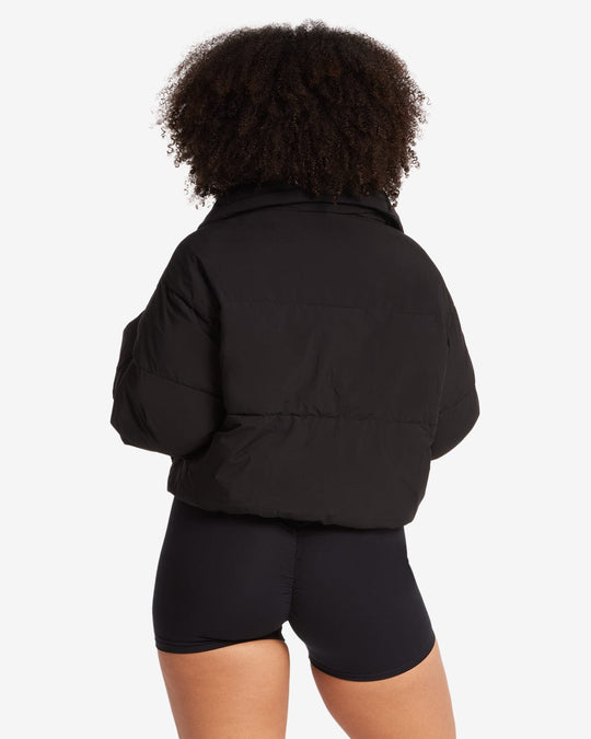 Cropped Puffer Jacket | Black