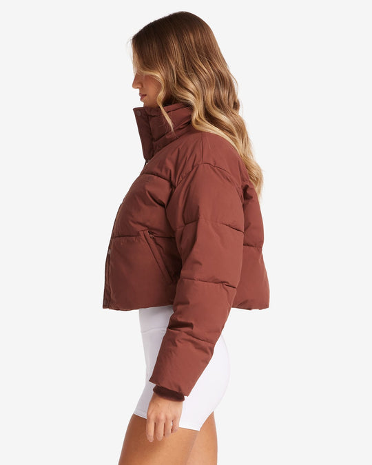 Cropped Puffer Jacket | Maple