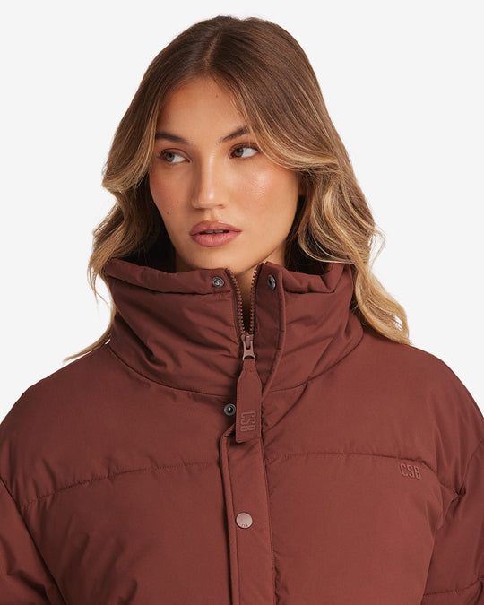 Cropped Puffer Jacket | Maple