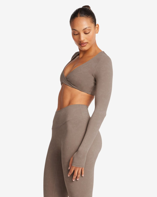 Fade Sierra Long Sleeve Crop | Mocha