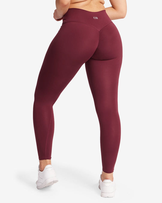 Serenity Scrunch Leggings | Burgundy